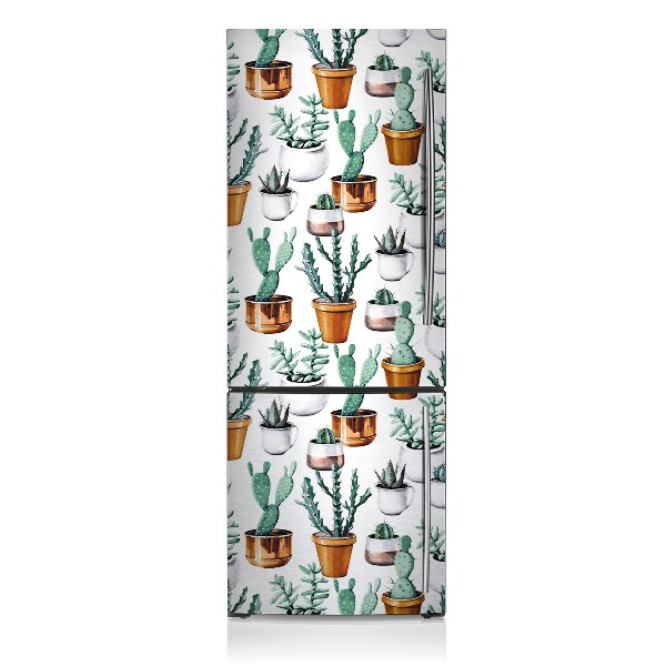 Magnetic fridge cover Cacti in pots