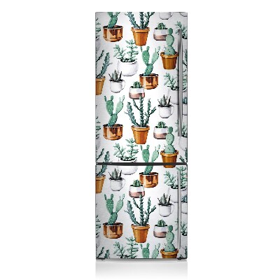 Magnetic fridge cover Cacti in pots