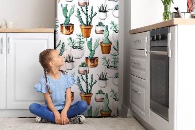 Magnetic fridge cover Cacti in pots