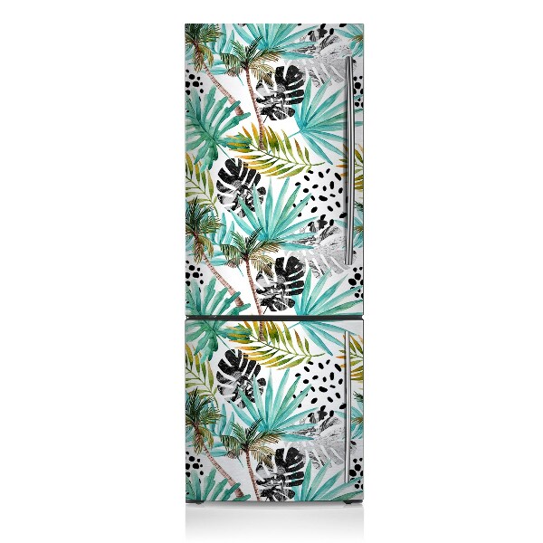 Magnetic fridge cover Palms and leaves