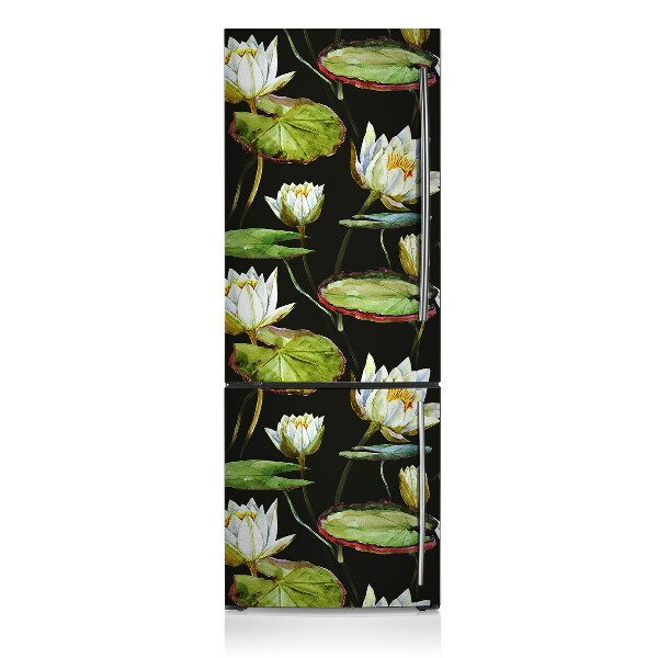 Magnetic fridge cover Lotos flowers