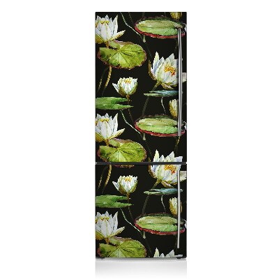 Magnetic fridge cover Lotos flowers