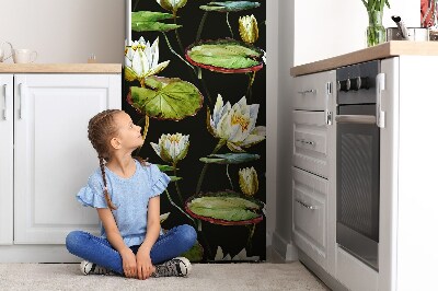 Magnetic fridge cover Lotos flowers