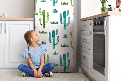 Decoration fridge cover Painted cactus