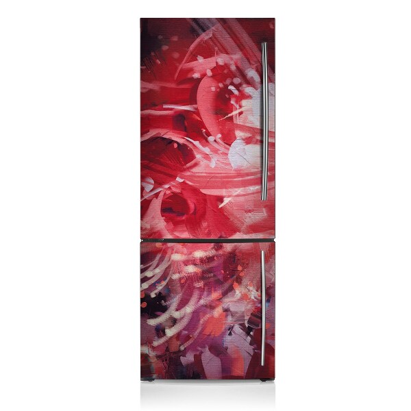 Decoration fridge cover Red flower