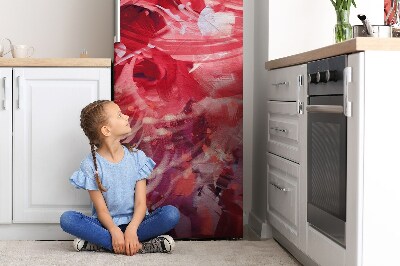 Decoration fridge cover Red flower