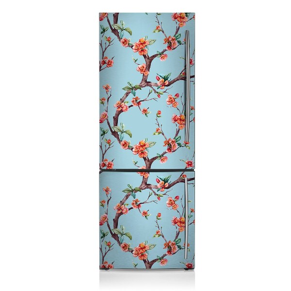 Magnetic fridge cover A blooming tree