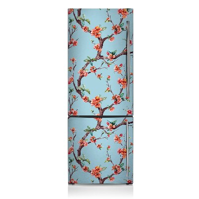 Magnetic fridge cover A blooming tree