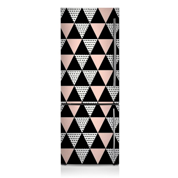 Magnetic fridge cover Geometric triangles