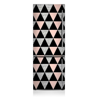 Magnetic fridge cover Geometric triangles