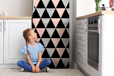 Magnetic fridge cover Geometric triangles