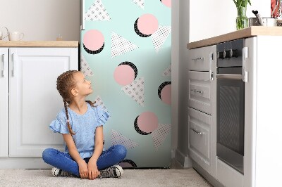 Magnetic fridge cover Wheels and triangles