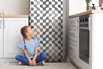 Magnetic fridge cover Gray and white wheels