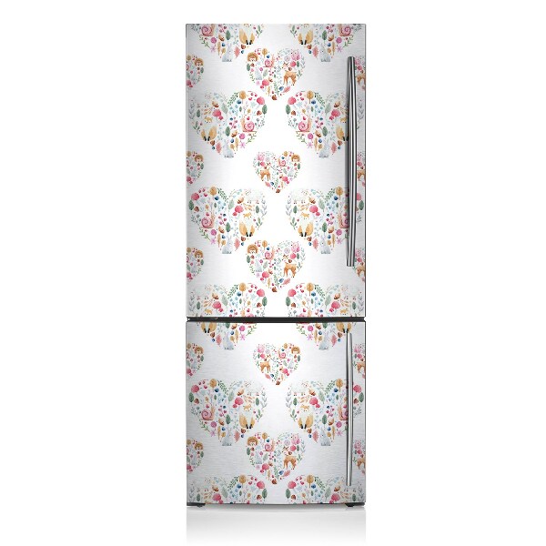 Decoration fridge cover Forest hearts