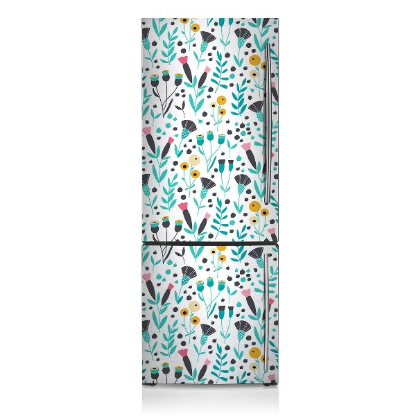 Magnetic fridge cover Scandinavian flower