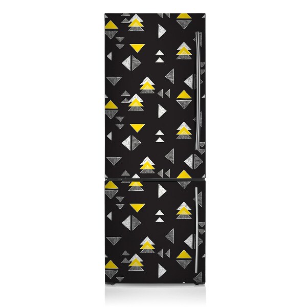 Magnetic fridge cover Drawn triangles