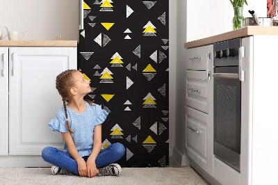 Magnetic fridge cover Drawn triangles