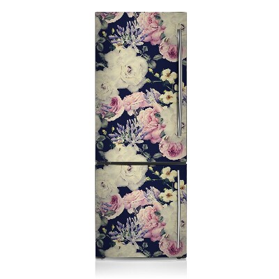 Decoration fridge cover White vintage rose