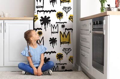 Magnetic fridge cover Crown of graffiti