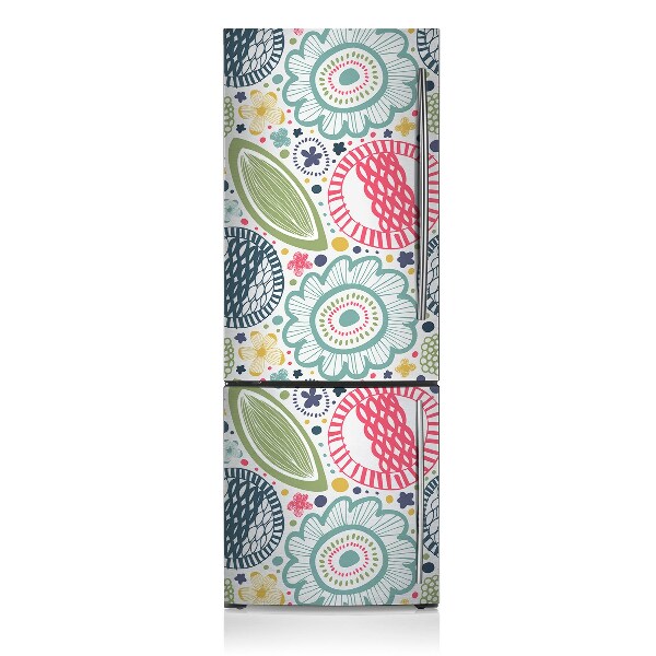 Decoration fridge cover Colorful flowers