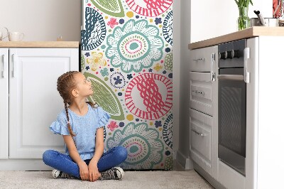 Decoration fridge cover Colorful flowers