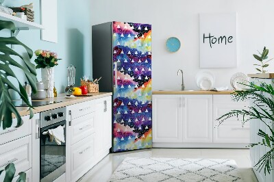 Magnetic fridge cover Space triangles