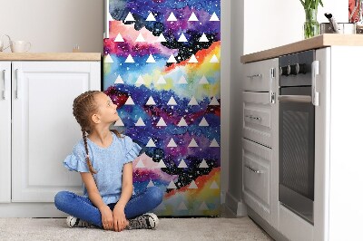 Magnetic fridge cover Space triangles