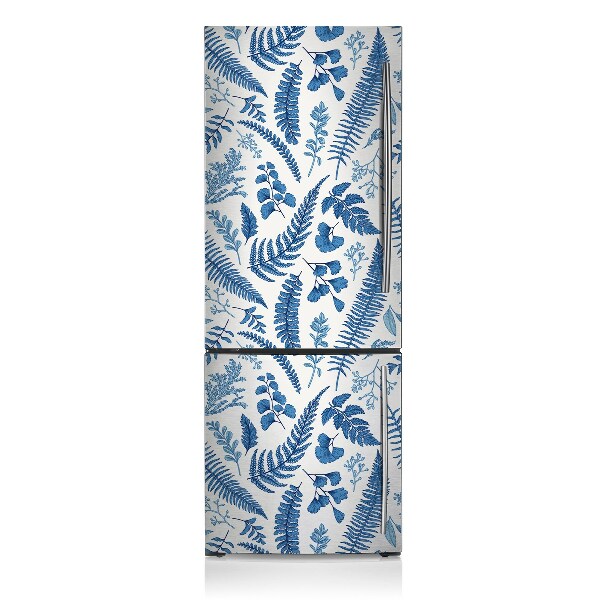 Decoration fridge cover Blue fern