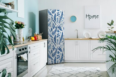 Decoration fridge cover Blue fern