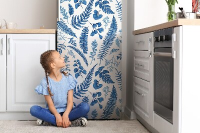 Decoration fridge cover Blue fern