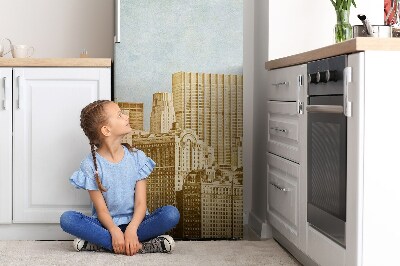 Magnetic fridge cover Manhattan skyscrapers