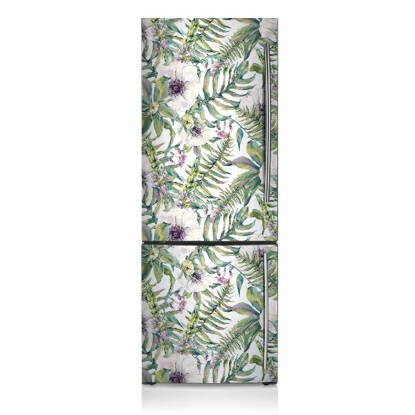 Magnetic fridge cover White flowers