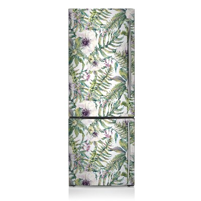 Magnetic fridge cover White flowers