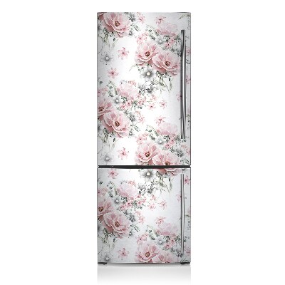 Decoration fridge cover Flowers a delicate pattern