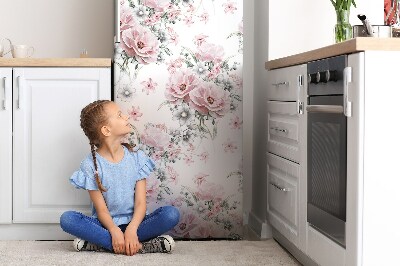 Decoration fridge cover Flowers a delicate pattern