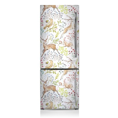 Decoration fridge cover Forest animals