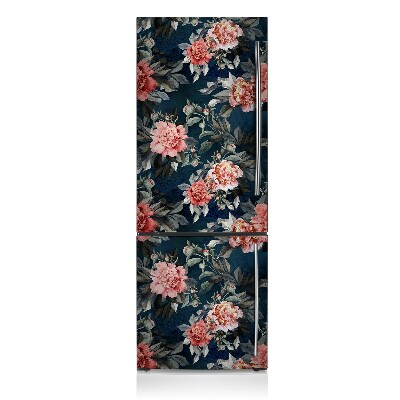 Magnetic fridge cover Red peonies