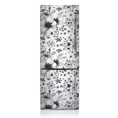 Magnetic fridge cover Black and white pattern