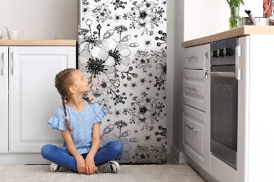 Magnetic fridge cover Black and white pattern