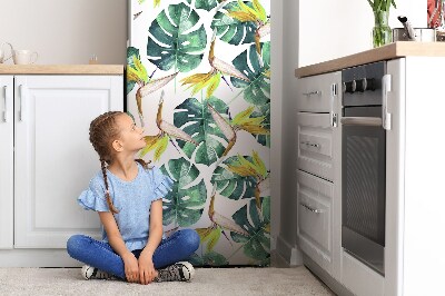 Decoration fridge cover Exotic leaves