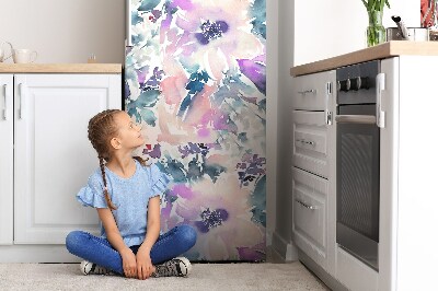 Magnetic fridge cover Garden with flowers