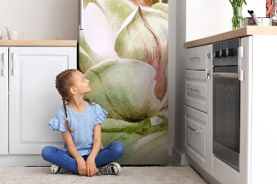 Decoration fridge cover Magnolia flowers