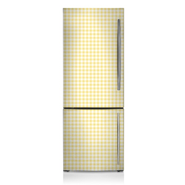 Decoration fridge cover Yellow chessboard