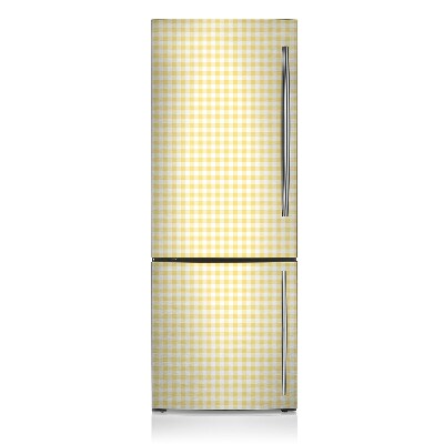 Decoration fridge cover Yellow chessboard