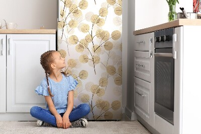 Magnetic fridge cover Branches with leaves