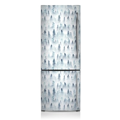 Magnetic fridge cover Foggy forest