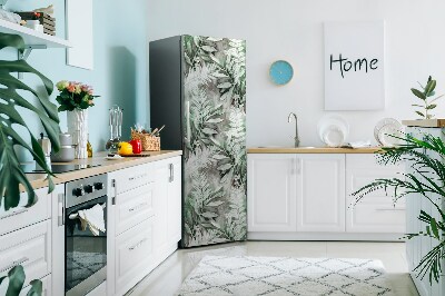 Magnetic fridge cover Tropics leaves