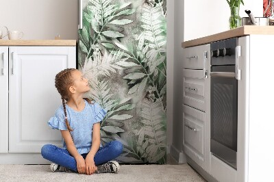 Magnetic fridge cover Tropics leaves