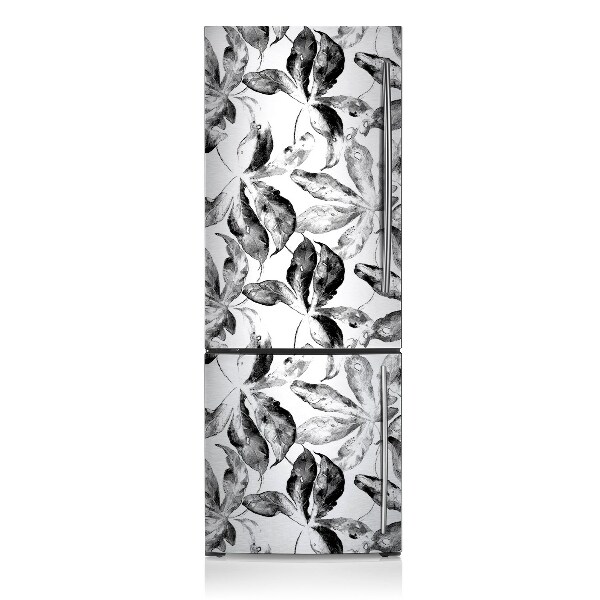 Decoration fridge cover Painted leaves