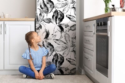 Decoration fridge cover Painted leaves